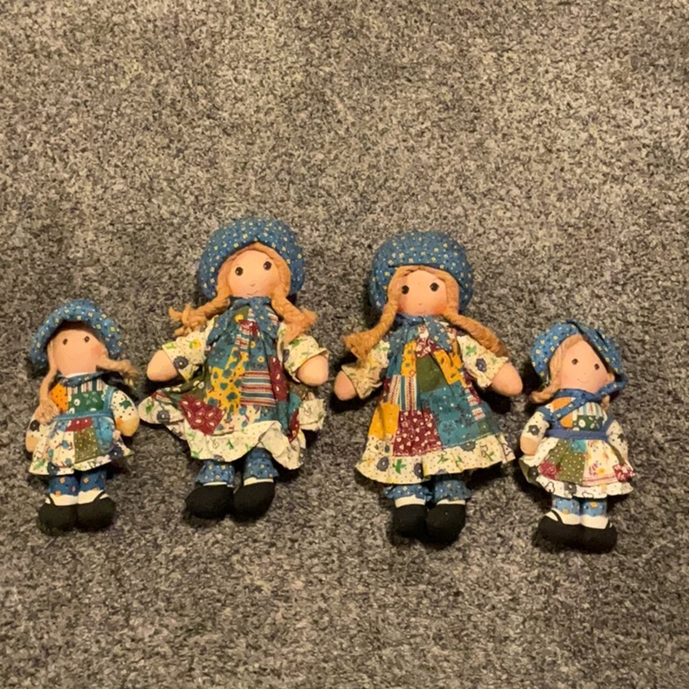 LOT HOLLY HOBBIE Patchwork Rag Dolls Sold in Lot